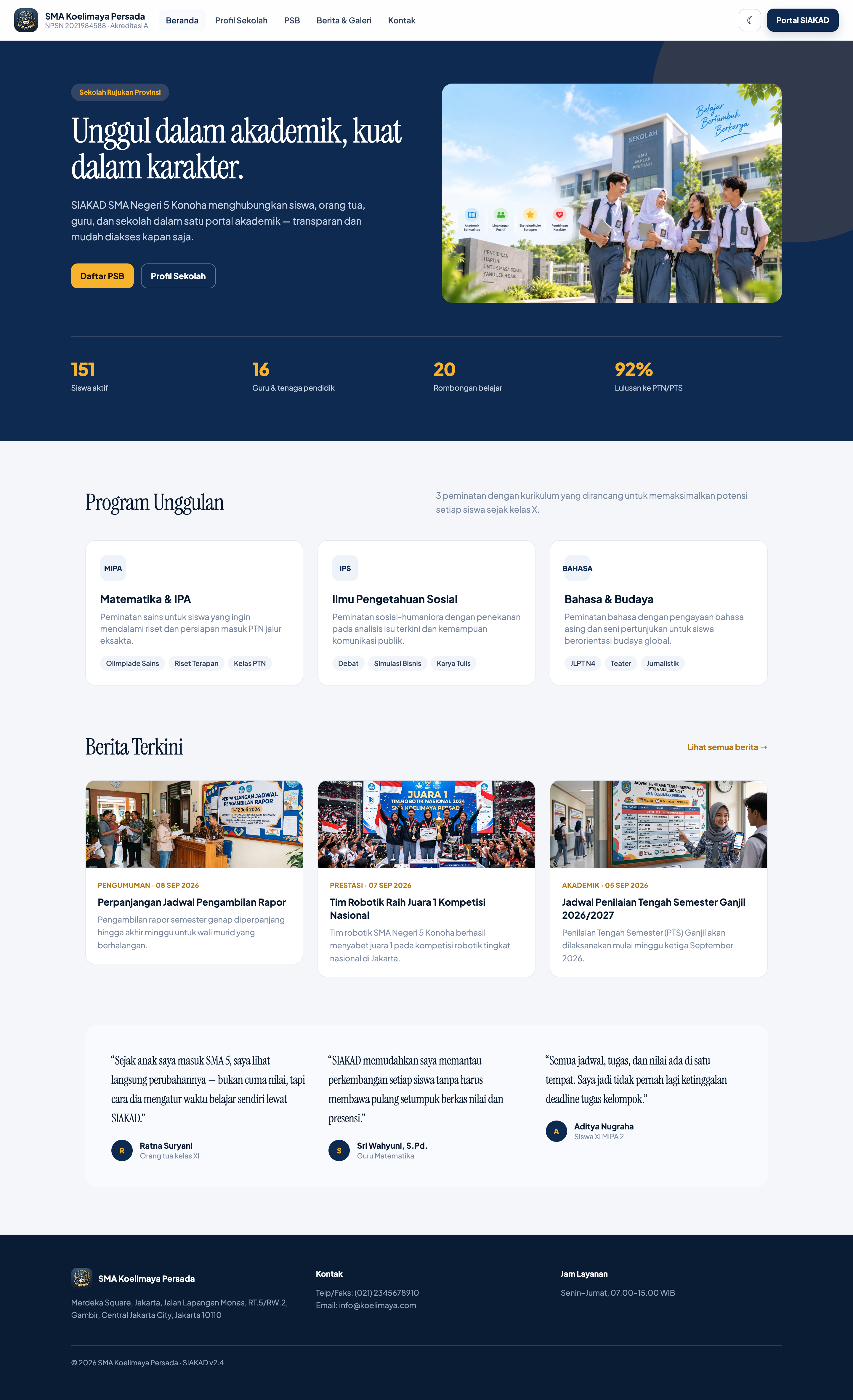 Sistem Informasi Akademik Sekolah (K-SIAKAD)